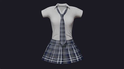 School Uniform 3d Model By Zakirablade