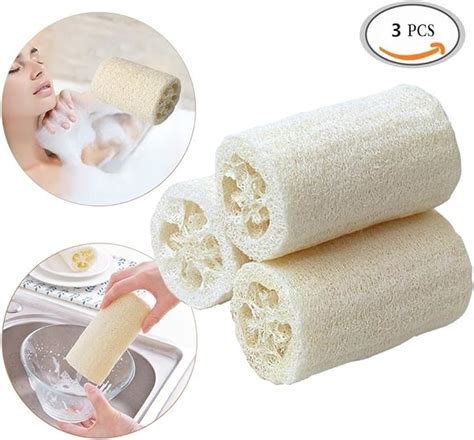 3 Pack Loofahs Spa Exfoliating Scrubber Best Luffa Body Wash Sponge Remove Dead Skin By Daxun