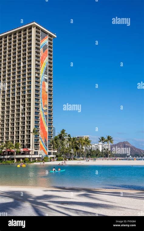 A View Of The Hilton Hawaiian Village Waikiki Beach Resort And The