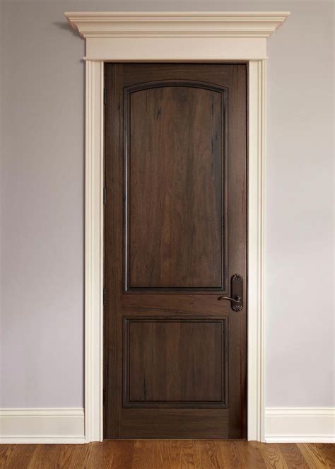 Interior Door Custom Single Solid Wood With American Walnut Finish