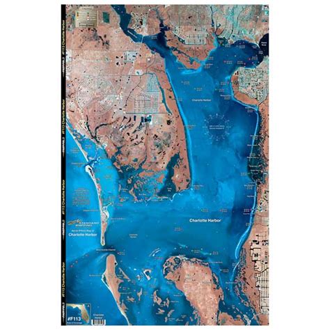 Standard Mapping Service Charlotte Harbor Florida Laminated Map West