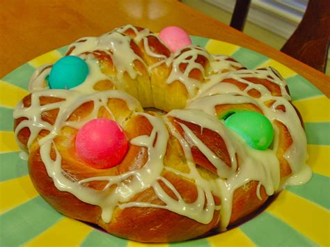 German sweet easter bread · 375g flour · 35g fresh yeast · 50g sugar · 60ml lukewarm (soy) milk · 200g melted butter · 480g chocolate chips, candied . Part II: Bless Us O Lord: Easter Bread