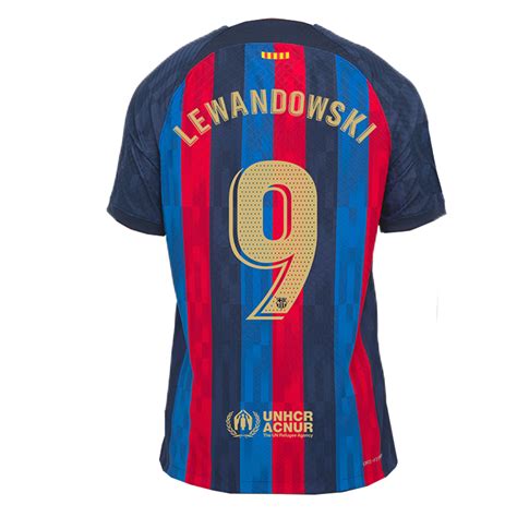 Camiseta Authentic De Fútbol Personalizada Lewandowski 9 1ª Barcelona