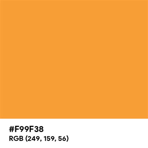 Best Orange Color Hex Code Is F99f38