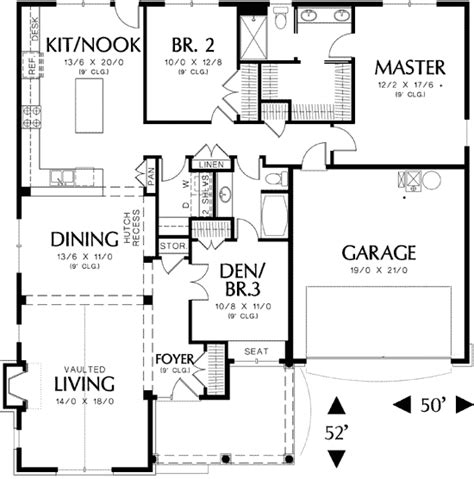 Browse cool 2 bedroom garage apartment plans today! Single Story Cottage Plan with Two Car Garage - 69117AM ...