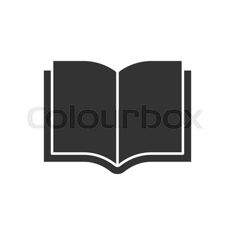 Open Book Black Icon On White Stock Vector Colourbox