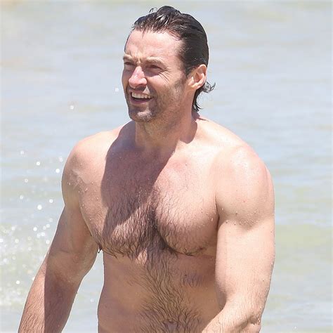 Hugh Jackman Shirtless At The Beach Popsugar Celebrity