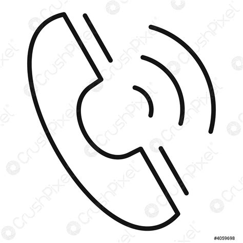 Phone Call Icon Outline Style Stock Vector 4059698 Crushpixel