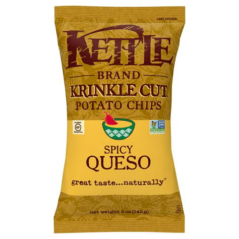 Kettle Brand Potato Chips Krinkle Cut Spicy Queso Kettle Chips 5 Oz