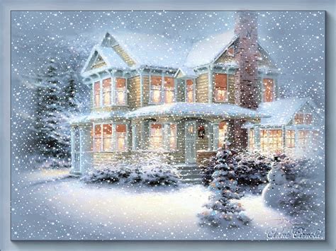 49 Animated Christmas Wallpapers Snow Falling Wallpapersafari