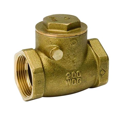 1 2 In Brass Swing Check Valve 101 003nl The Home Depot