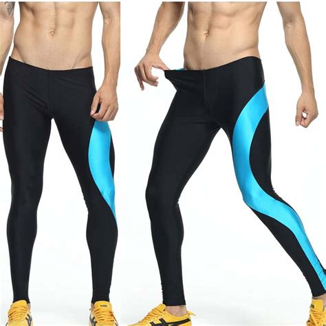 Mens Compression Pants Elastic Sport Trousers Spandex Tights Skinny