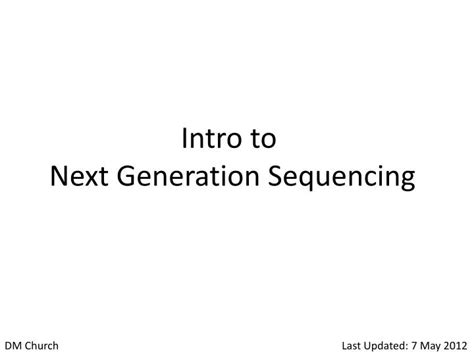 Ppt Intro To Next Generation Sequencing Powerpoint Presentation Free