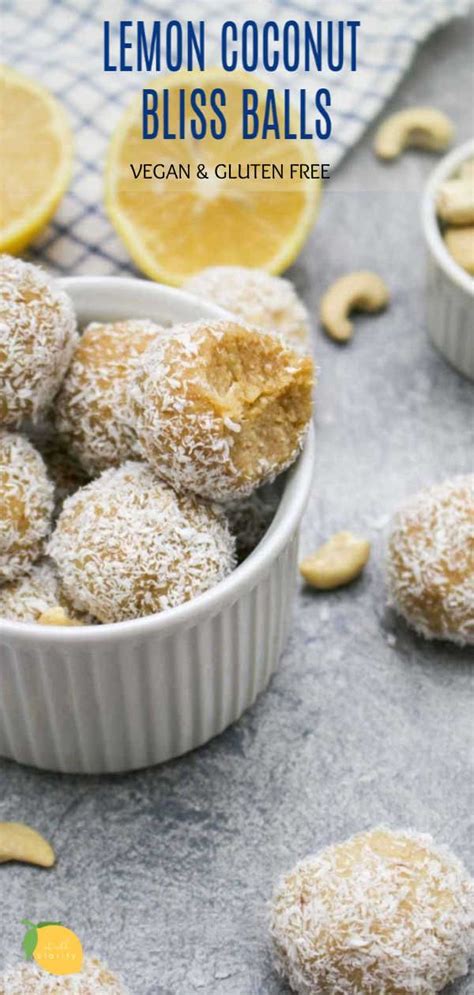 lemon coconut energy balls recipe vegan snack recipes coconut bliss vegan dessert recipes