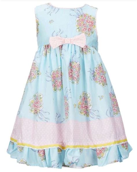 Laura Ashley Little Girls Floral Dotted Fit And Flare Fanciful Dress