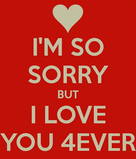 I Am So Sorry But I Love You Forever Pictures Photos And Images For
