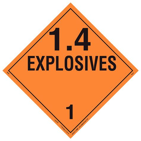 Explosives 10 34 In Label Wd Dot Container Placard 19ua5319ua53
