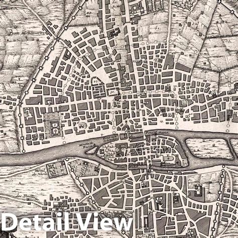 Historic Map Paris France Cinquieme Plan De La Ville De Paris