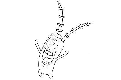Ausmalbilder Spongebob Plankton