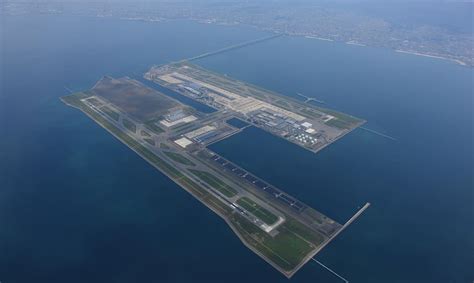 Kansai International Airport Situated On An Artificial Island In Osaka