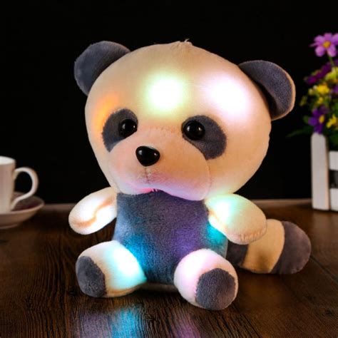 20 30cm Cute Led Bear Panda Stuffed Doll Toys Glowing In The Dark Toy
