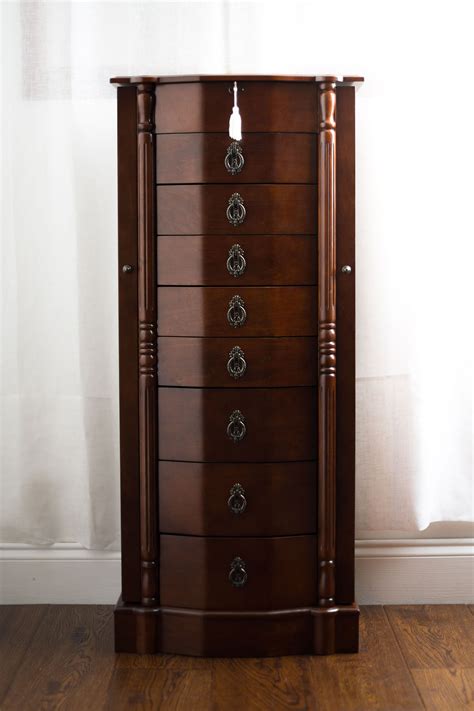 Hives And Honey Robyn Antique Walnut Jewelry Armoire