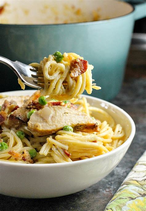 Chicken Carbonara Pasta A Dish Of Daily Life