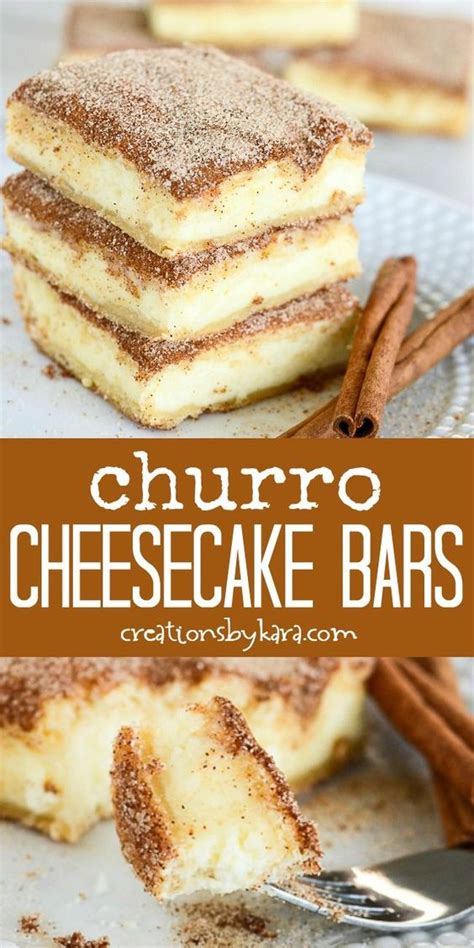 Churro Cheesecake Bars Recipes Cooking