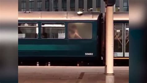 Frisky Couple Romp In Train Toilet As It Pulls Into Busy Station In Full View Of Stunned