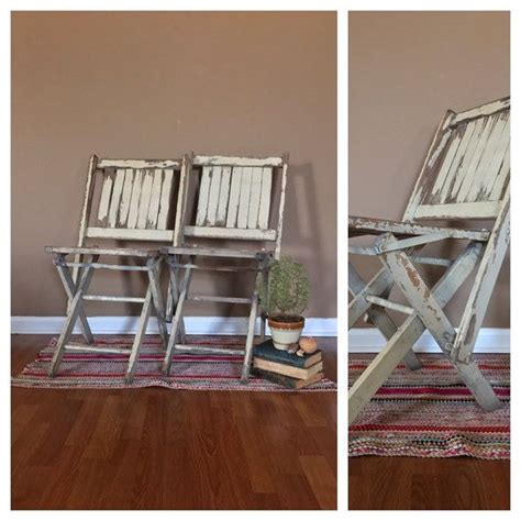 For those who love tailgating, select foldable team chairs with your beloved team's logo and colors to show off your fan loyalty before heading into the stadium. Set of Two Vintage Wooden Folding Chairs /Garden Chair ...