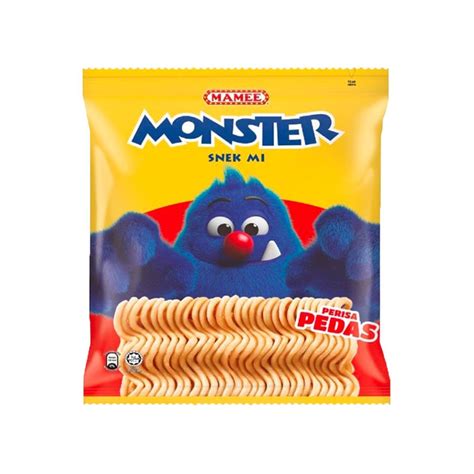 Mamee Monster Noodle Snacks Hot And Spicy 10 X 8 X 25g