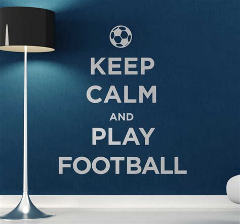 Naklejka Dekoracyjna Keep Calm Play Football Tenstickers