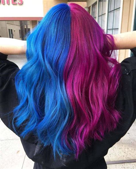 Brilliant Split Hair Color Ideas That Ll Make You Dye Your Hair