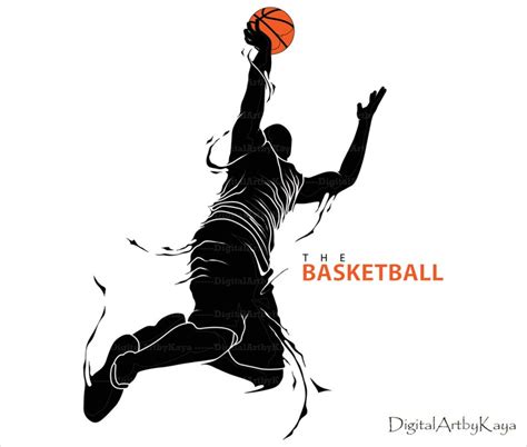 Basketball Slam Dunk Svg Basket Ball Svg Silhouettesport Etsy