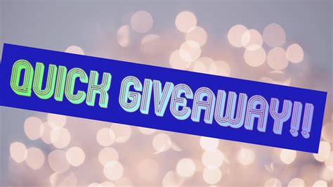 Random Giveaway Closed Youtube