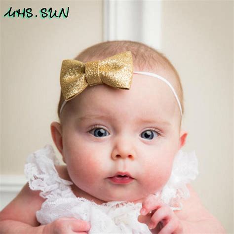 Mhssun 5pcs Cute Kids Child Hairbands Headbands Elastic Goldsilver