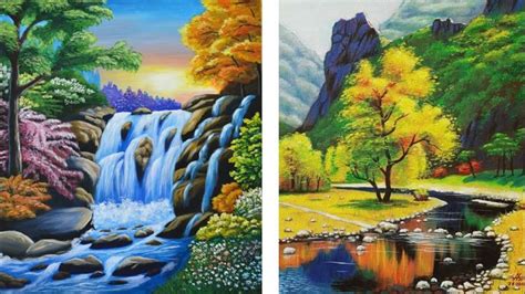 Scenery Poster Color Painting Ideas Painting Youtube