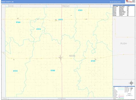 Marshall County Ks Zip Code Wall Map Basic Style By Marketmaps 3f5