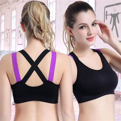 Women Back Cross Sports Bra Sportswear Spaghetti Strap Quick Drying