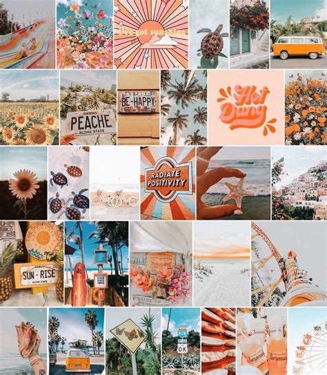 4 X 6 Beachy Aesthetic Wall Collage Kit Set Of 60 Etsy Picture