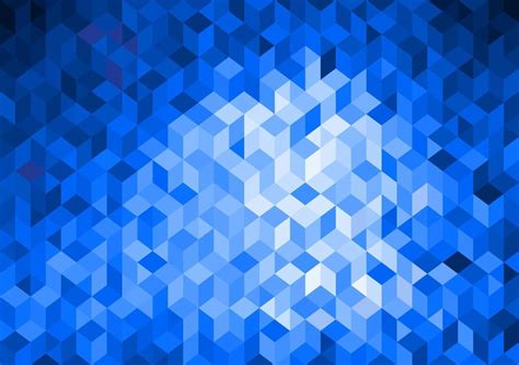 Abstract Geometric Background With Triangle Shape Blue Mosaic