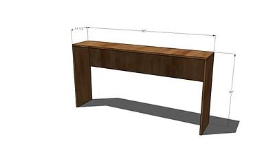 Together the width and height can allow a table to take customized space on the web page instead of its default content wrap state. Ana White | Simple Rustic Modern Console Table - DIY Projects