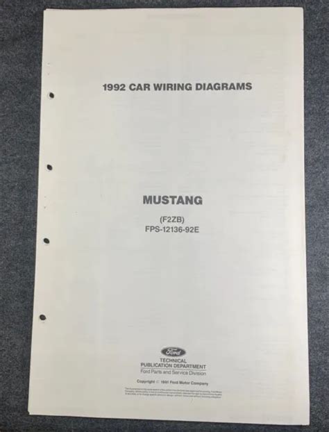 Ford Mustang Wiring Diagram For Sale Picclick