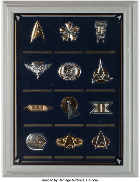 Star Trek Starfleet Insignia Badges Collection Franklin Mint Lot