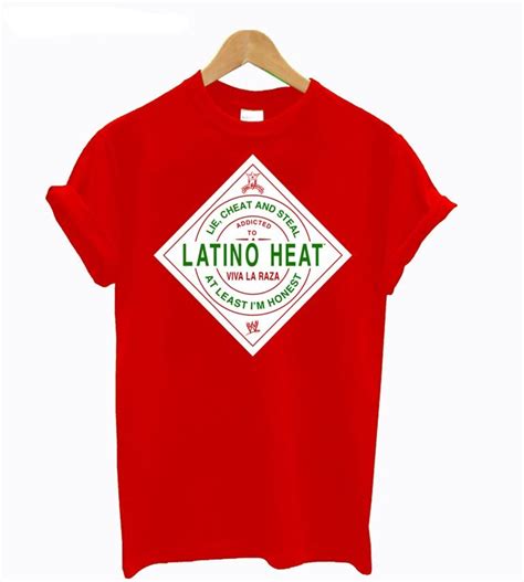 Latino Heat Eddie Red Hot Sauce T Shirt Km