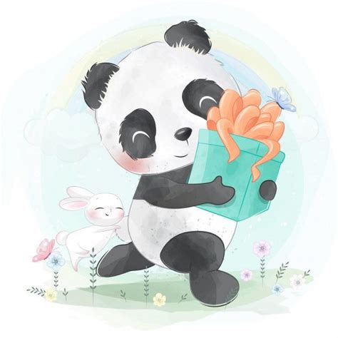 We did not find results for: Little Panda Holding A Gift Box | Baby animal drawings, Cute animal illustration, Little panda