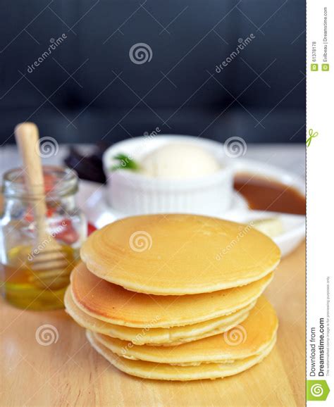 Pancake Pile Stock Photo Image Of Fresh Pile Close 61378178