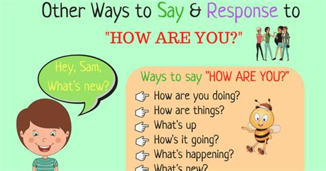 Different Ways To Say And Response To How Are You Eslbuzz Learning CFE