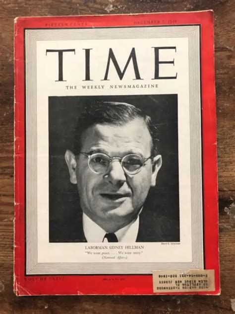 Vintage Time Magazine December 1940 Wwii Maps Laborman Sidney Hillman