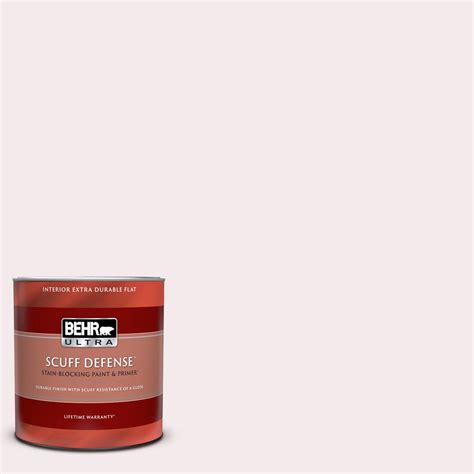 Behr Ultra 1 Qt 100a 1 Barely Pink Extra Durable Flat Interior Paint